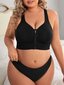 Plus Solid Zip edessä Bra·Black·2XL hinta ja tiedot | Naisten aluspaidat | hobbyhall.fi