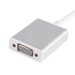 USB 3.1 Type C - VGA-videosovitinmuunnin kaapelin johtoliitin Hopeanvärinen hinta ja tiedot | Tulostustarvikkeet | hobbyhall.fi