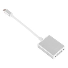 USB 3.1 Type C - VGA-videosovitinmuunnin kaapelin johtoliitin Hopeanvärinen hinta ja tiedot | Tulostustarvikkeet | hobbyhall.fi