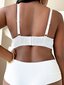 Plus kukkainen pitsirusetti edessä Underwire Bra·White·95F hinta ja tiedot | Naisten aluspaidat | hobbyhall.fi