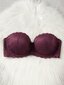 Plus Contrast Lace Scallop Trim Bra·Purple·100D hinta ja tiedot | Naisten aluspaidat | hobbyhall.fi