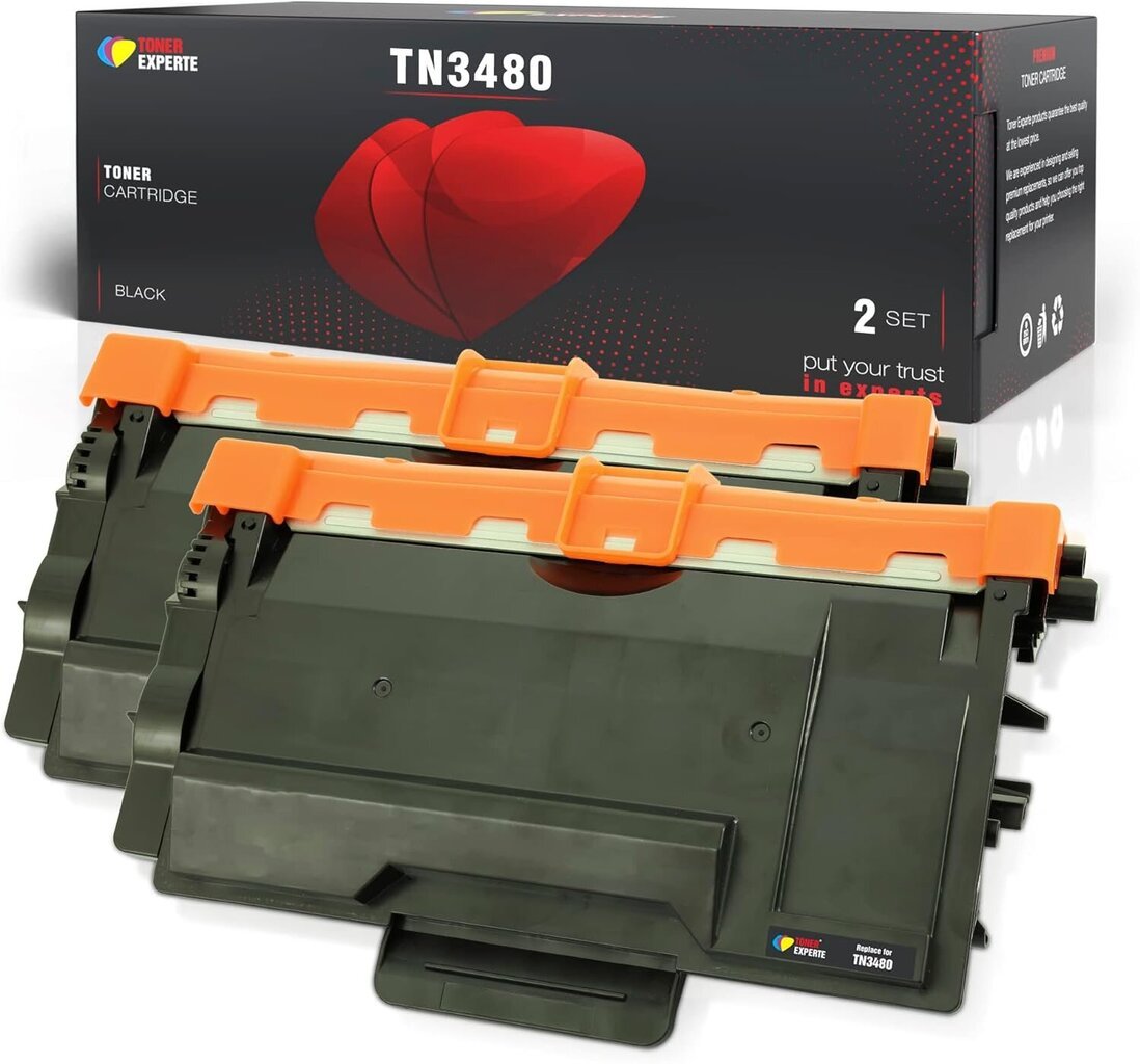 TONER EXPERTE musta korvaava Brother TN3480 TN3430 - 2 kappaletta EXTENDED AT NIKOLSZYM hinta ja tiedot | Tulostustarvikkeet | hobbyhall.fi