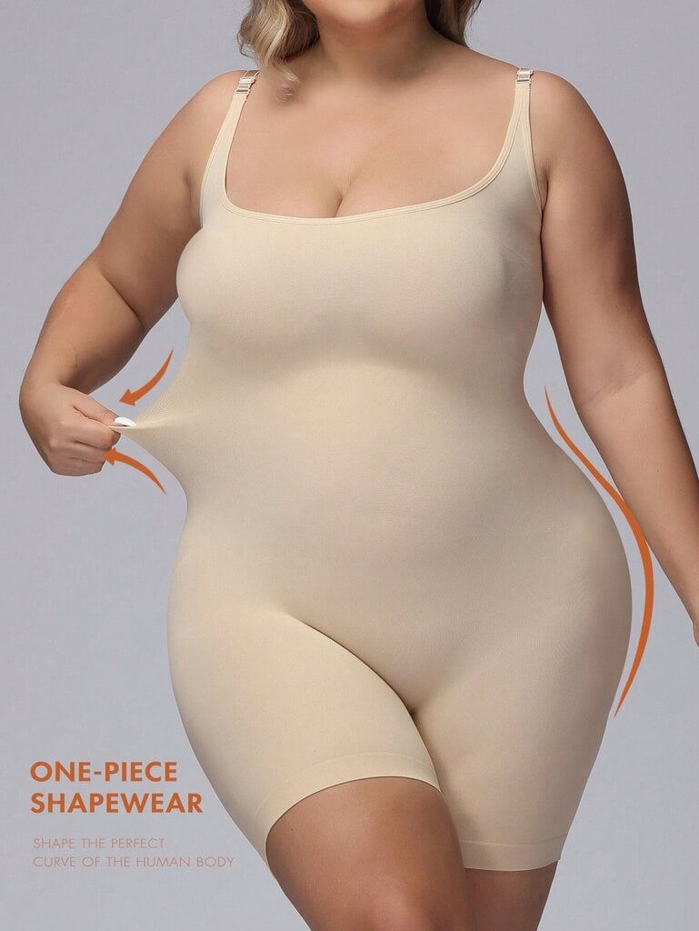 Plus Size Naisten saumaton Control Bodysuit Shapewear·Aprikoosi·1XL hinta ja tiedot | Naisten aluspaidat | hobbyhall.fi