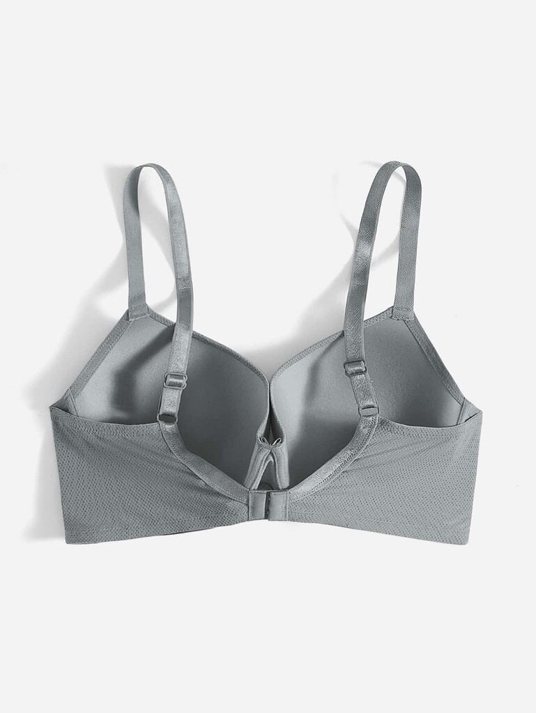 Plus Bow tekojalokivi Yksityiskohta Push Up Bra·Grey·90D hinta ja tiedot | Naisten aluspaidat | hobbyhall.fi