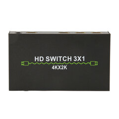 HD Multimedia Interface Switch 3 in 1 Out 4K Support 3D Video Switcher valitsin digisovittimelle kannettavalle televisiolle 100-240V EU Plug hinta ja tiedot | Stereojärjestelmät | hobbyhall.fi