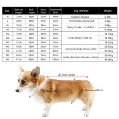 PU vedenpitävä koiran sadetakki Pet Sadetakki Lemmikkitarvikkeita 3XL Rabbit hinta ja tiedot | Koiran vaatteet | hobbyhall.fi