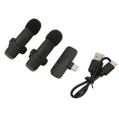 Langaton Lavalier Microphone 1 for 2 Lavalier Lapel Mic tukee tallennusta ladattaessa suoratoistohaastattelua varten hinta ja tiedot | Stereojärjestelmät | hobbyhall.fi