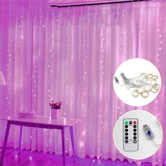 (3Mx2M 200LEDPink)Jouluverho Valo Garland Festoon Hyvää joulua Sisustus kotiin Joulukoristeet Joululahjat Navidad 2022 Uusi vuosi 2023 hinta ja tiedot | Joulukoristeet | hobbyhall.fi