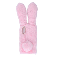 Fluffy Bunny Ear Phone Kotelo Lämmin Smooth Rabbit Fur Cover Cover TPU Pehmeä Puhelimen kuori Suojakuori Talvi Pinkki A50 hinta ja tiedot | Puhelimen kuoret ja kotelot | hobbyhall.fi