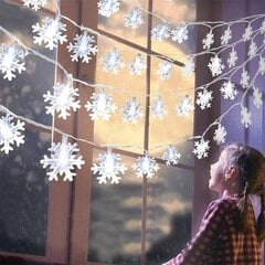 (3M 20LEDWhite)Lumihiutale LED String Light Garland Hyvää Joulua Kodinkoristeet Joulu Joulupukki Lahjat Navidad 2023 Hyvää uutta vuotta 2024 hinta ja tiedot | Joulukoristeet | hobbyhall.fi