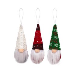 (3 kpl) 3 kpl Christmas Mini Doll Gnome joulukuusen riipus Vaaleanpunainen Pehmo Nukkeriipus Koti Joulukoristeet Navidad 2024 Natal hinta ja tiedot | Joulukoristeet | hobbyhall.fi