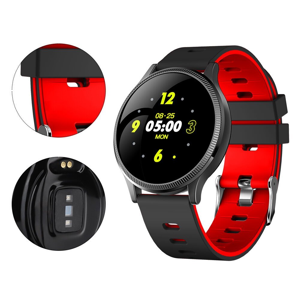 MK08 Smart Sport Watch sykemittari verenpaineen unimittari Rannekoru punainen hihna hinta ja tiedot | Älykellot | hobbyhall.fi