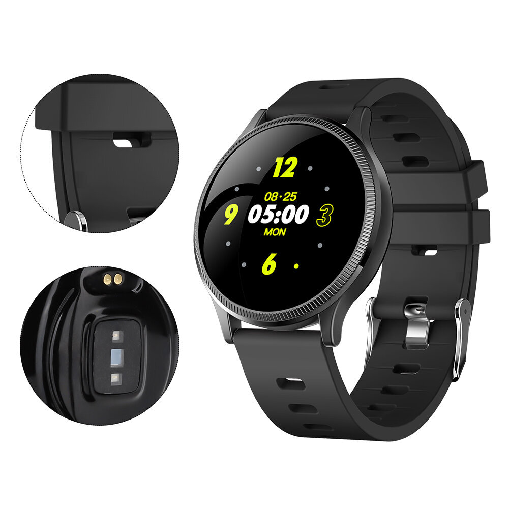 MK08 Smart Sport Watch Sykemittari Verenpaineen unimittari Rannekoru Musta hihna hinta ja tiedot | Älykellot | hobbyhall.fi