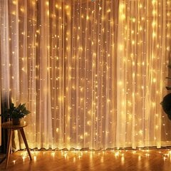 Garland jouluvaloverhot, 3 m x 3 m, 300 LED hinta ja tiedot | Joulukoristeet | hobbyhall.fi