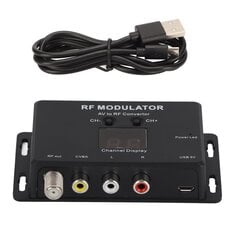 RF-modulaattori Professional PAL NTSC 21-kanavainen AV-RF-muunnin digisovittimelle DVR DVD hinta ja tiedot | Stereojärjestelmät | hobbyhall.fi