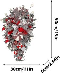 Candy Cane jouluseppele, keinotekoinen joulukyynelseppele hinta ja tiedot | Joulukuuset ja kranssit | hobbyhall.fi