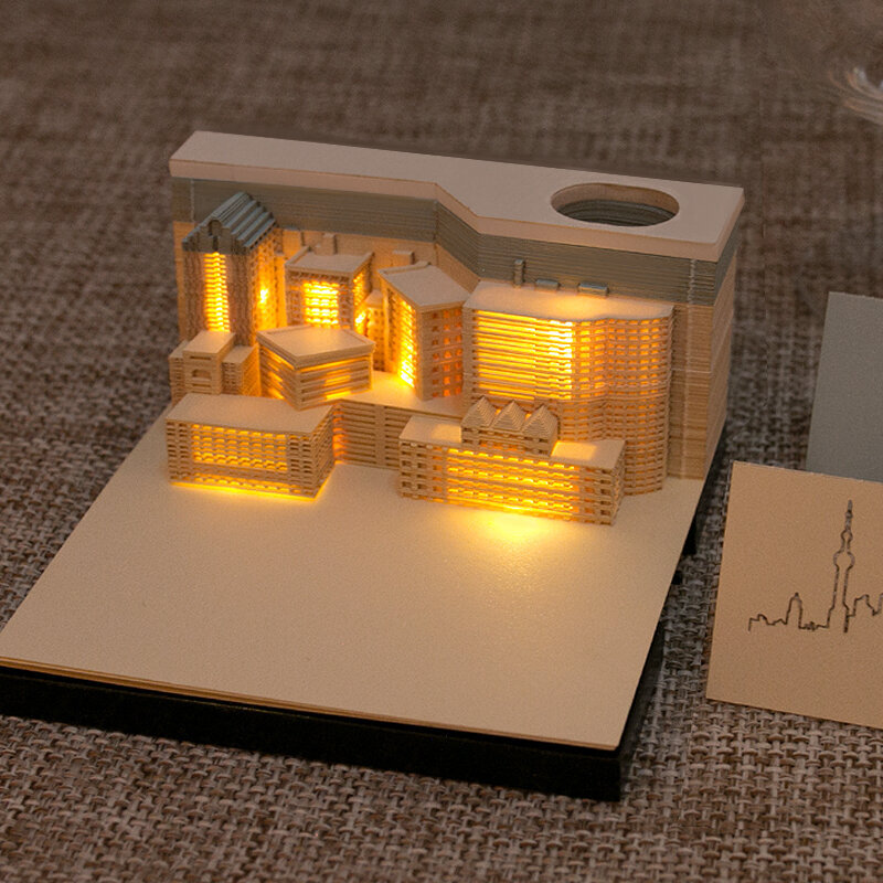 (Kaupunkiyö) Omoshiroi Block 3D Art Muistilehtiö 3D kalenteri 2024 Tree House Muistilehtiö Kawaii Muistipalikat 3D 3D Muistipaperi ystävät Joululahja hinta ja tiedot | Joulukoristeet | hobbyhall.fi