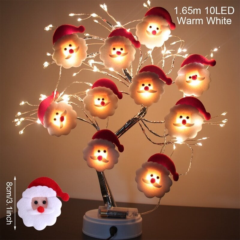 -2Snowman Christmas LED Garland String String Light Hyvää joulua koristeet kotiin 2023 joulukuusen koristeena Xmas Navidad lahjat hinta ja tiedot | Joulukoristeet | hobbyhall.fi