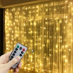 (3x1MWarm White) 3M 4M 6M USB Verho Garland Juhla LED-valo Joulunauha Valot Joulukoristeet 2024 Juhla Häät Koriste hinta ja tiedot | Joulukoristeet | hobbyhall.fi