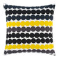 Marimekko Räsymatto -tyynynpäällinen, valko-musta-keltainen, 50 x 50 cm hinta ja tiedot | Koristetyynyt ja tyynynpäälliset | hobbyhall.fi