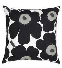 Marimekko Pieni Unikko -tyynynpäällinen, valko-musta, 50 x 50 cm hinta ja tiedot | Koristetyynyt ja tyynynpäälliset | hobbyhall.fi