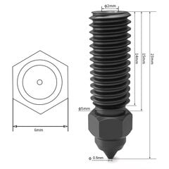 4 kpl ekstruuderin suuttimet CR K1 karkaistua terästä tasoittavalle kestävälle estämään tukkeutumista 3D-tulostinsuuttimet 0,5 mm hinta ja tiedot | Tulostustarvikkeet | hobbyhall.fi