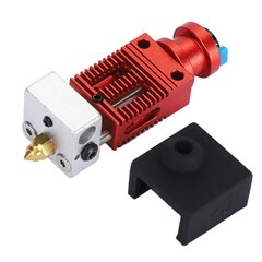 Creality for Ender 3 Hotend Metal 3D Koottu ekstruuderi Hotend MK8 suuttimen silikonikuorella CR10S:lle Ender 3 -sarjalle hinta ja tiedot | Tulostustarvikkeet | hobbyhall.fi