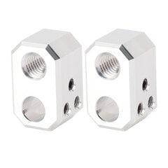 2 kpl 3D Printer Hotend Heater Block Professional alumiininen lämmityslohko Prusa I3 MK4:lle Nextruder 3D tulostintarvikkeille hinta ja tiedot | Tulostustarvikkeet | hobbyhall.fi