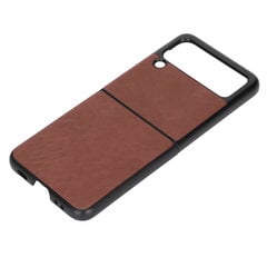 Nahkakotelo Samsung Galaxy Z Flip 3 -matkapuhelimelle naarmuuntumattomalle Iskunkestävälle CoverBrown hinta ja tiedot | Puhelimen kuoret ja kotelot | hobbyhall.fi