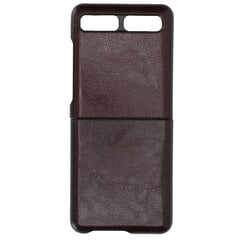 Nahkainen puhelinkuoren suojakuori Samsung Galaxy Z Flip Scratch Cover -kuorelle Tummanruskea Type 2 hinta ja tiedot | Puhelimen kuoret ja kotelot | hobbyhall.fi