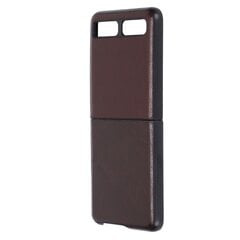 Nahkainen puhelinkuoren suojakuori Samsung Galaxy Z Flip Scratch Cover -kuorelle Tummanruskea Type 2 hinta ja tiedot | Puhelimen kuoret ja kotelot | hobbyhall.fi