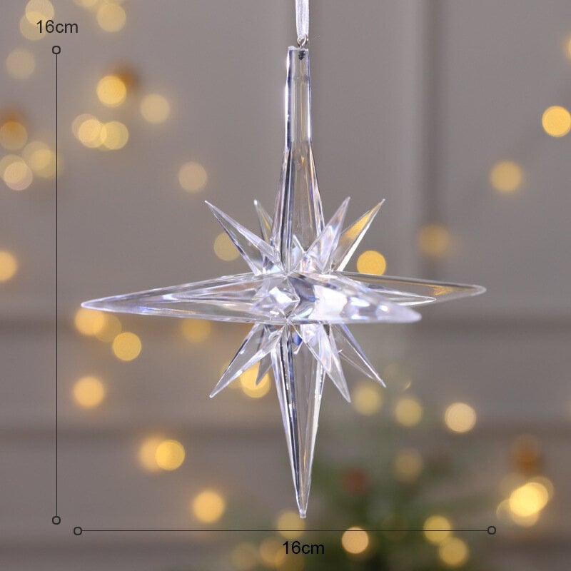 (N)15cm Joulun Lumihiutalepala Joulukuusen riipukset Noel Crystal Deer Seppele Riippuvat koristeet Hyvää joulua Sisustus kotiin 2023 hinta ja tiedot | Joulukoristeet | hobbyhall.fi