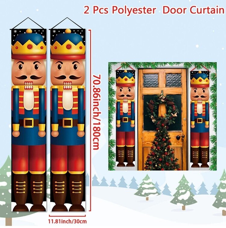 (ovibanneri 3)Jouluukko Oviverhobanneri Hyvää joulukoristeita kotiin 2023 Navidad Kerst Natal Noel Xmas Decor Uusi vuosi hinta ja tiedot | Joulukoristeet | hobbyhall.fi