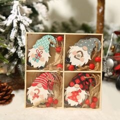 (9kpl tyyli B)9/12kpl Christmas Gnomes puinen riipus joulukuusi riippukoristeen Navidad uudenvuoden 2024 lahja joulukoristeet kotiin Noel hinta ja tiedot | Joulukoristeet | hobbyhall.fi