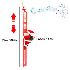 (Punaiset tikkaat) 2024 Joulupukki Joulupukki Sähkökiipeilytikkaat Joulukuusi koristelu sisä-/ulkokäyttöön Uudenvuoden lapsille Lahjat hinta ja tiedot | Joulukoristeet | hobbyhall.fi