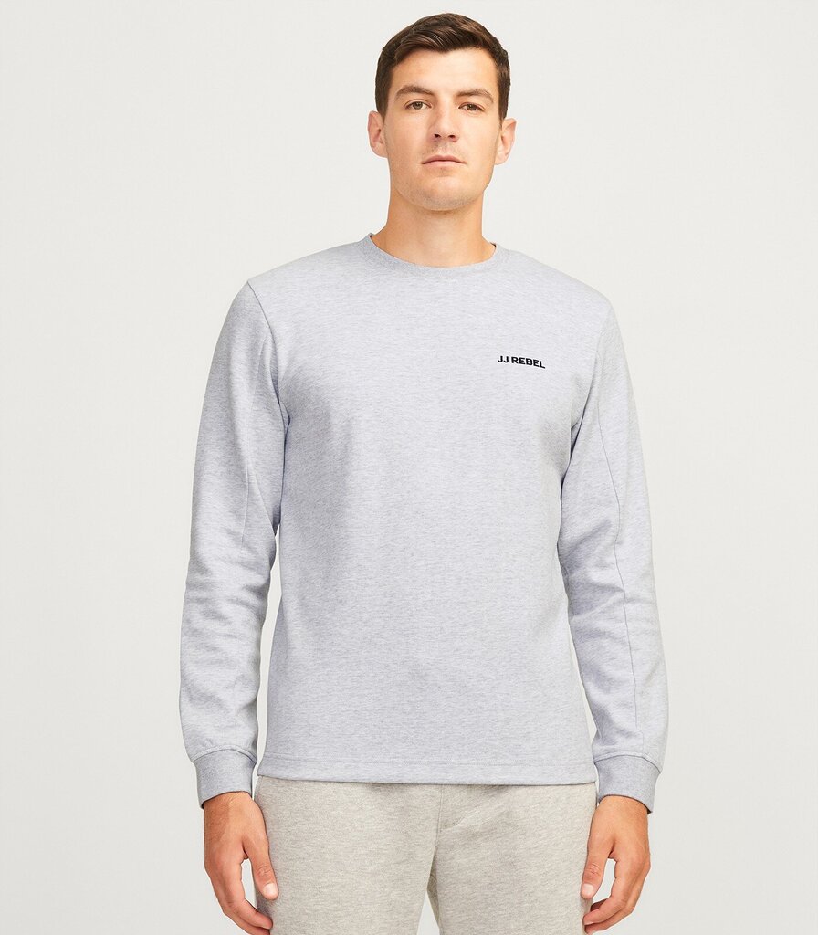 Miesten Jack & Jones collegepaita 12263858*01, vaalean harmaa/lig 5715610008685 hinta ja tiedot | Miesten kauluspaidat | hobbyhall.fi