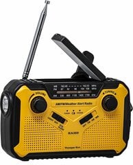 Hätäradio KA369 AM/FM NOAA Weather Alert 5-suuntainen aurinkovoimalla toimiva radiovastaanotin LED-taskulamolla ja USB-puhelimen laturilla keltainen hinta ja tiedot | Kelloradiot ja herätyskellot | hobbyhall.fi