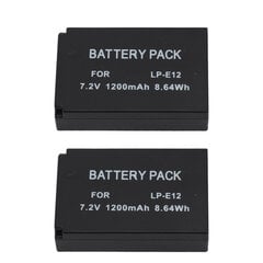 2 kpl LP E12 -kameran akku 7,2 V 1200 mAh Akun vaihto 100D M M2 M10 M50 M100 M200 SL1 PowerShot SX70 HS -kameroihin hinta ja tiedot | Kameratarvikkeet | hobbyhall.fi