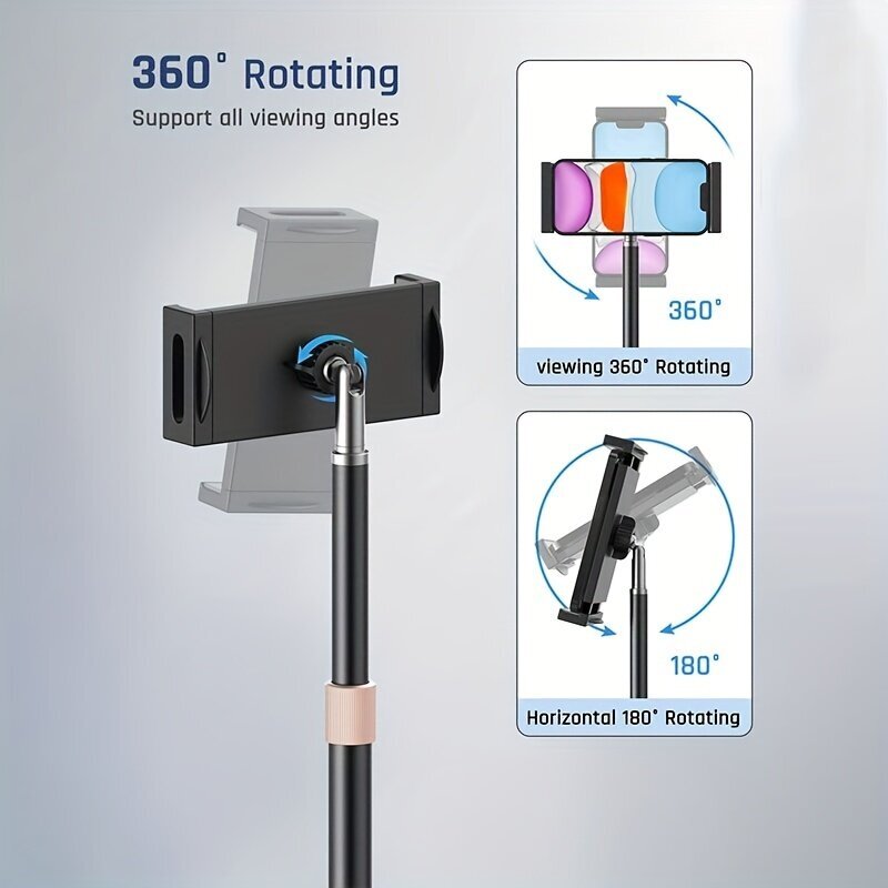 Säädettävä korkeus tabletin puhelinteline, 360° kääntyvä alumiininen metallijalusta, yhteensopiva pöytätietokoneen mustan kanssa hinta ja tiedot | Kannettavien tietokoneiden lisätarvikkeet | hobbyhall.fi