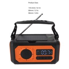 12000mAh hätäsääradio aurinkoenergia käsikampiradio taskulamppu lukulamppu kompassi puhelimen laturi kannettava radio AM FM NOAA radio hinta ja tiedot | Kelloradiot ja herätyskellot | hobbyhall.fi