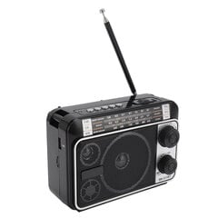 Kannettava lyhytaaltoradio FM AM SW Bluetooth 5.0 monitoimiradio teleskooppisella antennilla vanhemmille lapsille musta US Plug 110V hinta ja tiedot | Kelloradiot ja herätyskellot | hobbyhall.fi