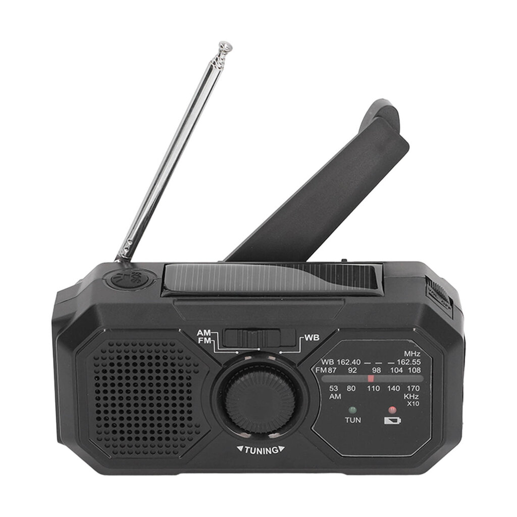 Solar Hand Crank Radio NOAA Kannettava monitoiminen käsikammen säähätäradio ulkokäyttöön hinta ja tiedot | Kelloradiot ja herätyskellot | hobbyhall.fi