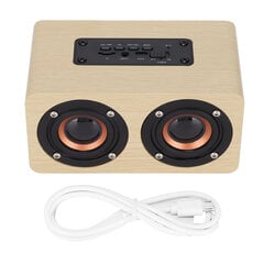 Puinen Bluetooth Kaiutin Retro Langaton Subwoofer AUX Stereokaiutin Koti Tablet Bamboo Wood Grain Color hinta ja tiedot | Stereojärjestelmät | hobbyhall.fi