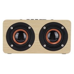 Puinen Bluetooth Kaiutin Retro Langaton Subwoofer AUX Stereokaiutin Koti Tablet Bamboo Wood Grain Color hinta ja tiedot | Stereojärjestelmät | hobbyhall.fi