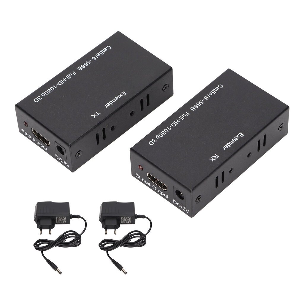 HD Multimedia Interface Network Cable Extender tukee 1080p 3D HDCP EDID Single Cat 5E AC100-240VEU -liittimen kautta hinta ja tiedot | Stereojärjestelmät | hobbyhall.fi