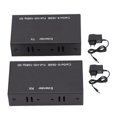 HD Multimedia Interface Network Cable Extender tukee 1080p 3D HDCP EDID Single Cat 5E AC100-240VEU -liittimen kautta hinta ja tiedot | Stereojärjestelmät | hobbyhall.fi