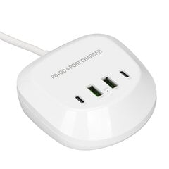 T3P+ USB-laturiaseman 4-porttinen USB-lataustelakka, jossa on 2 Type C 2 QC3.0 -laturia matkapuhelimille ja tablet-laitteille hinta ja tiedot | Stereojärjestelmät | hobbyhall.fi