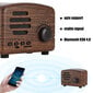 Kannettava Retro Bluetooth-kaiutin Wood Desktop FM-radio Basso Stereo Mic USB-muistikortin tuki hinta ja tiedot | Stereojärjestelmät | hobbyhall.fi