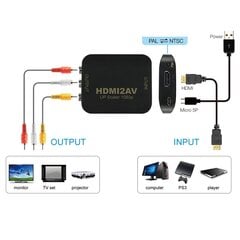 ACASIS HDMI-AV-kaapelisovitinmuunnin HD-videon tiedonsiirto 720P/1080P hinta ja tiedot | Stereojärjestelmät | hobbyhall.fi