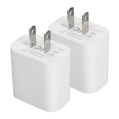 2 kpl USB C -laturi 20 W PD pikalatauslohko Type C -virtalähde IOS 15 15 Pro 100-240V hinta ja tiedot | Stereojärjestelmät | hobbyhall.fi